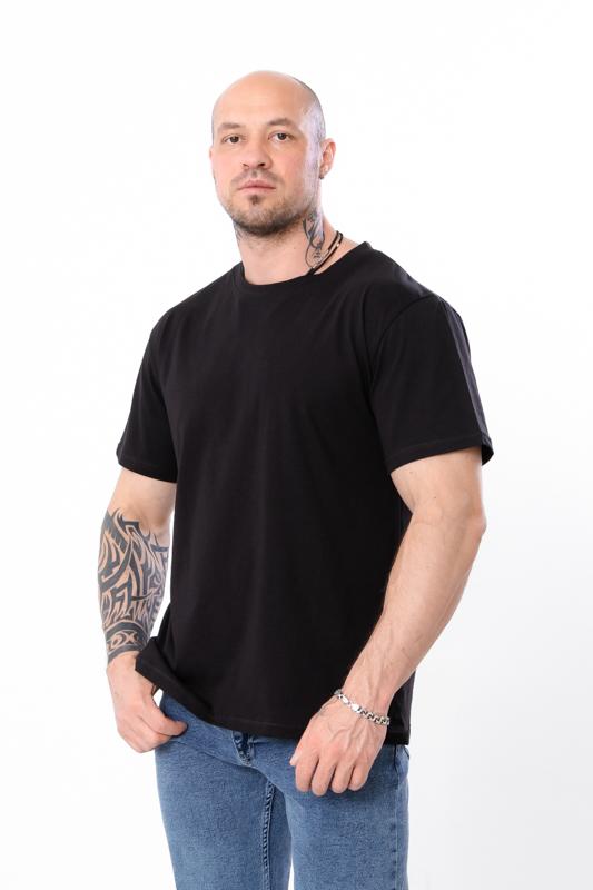 

Чоловіча бавовняна футболка джерсі – Дихаюча та зручна, Літо, 8012-001-3 HC L чорний