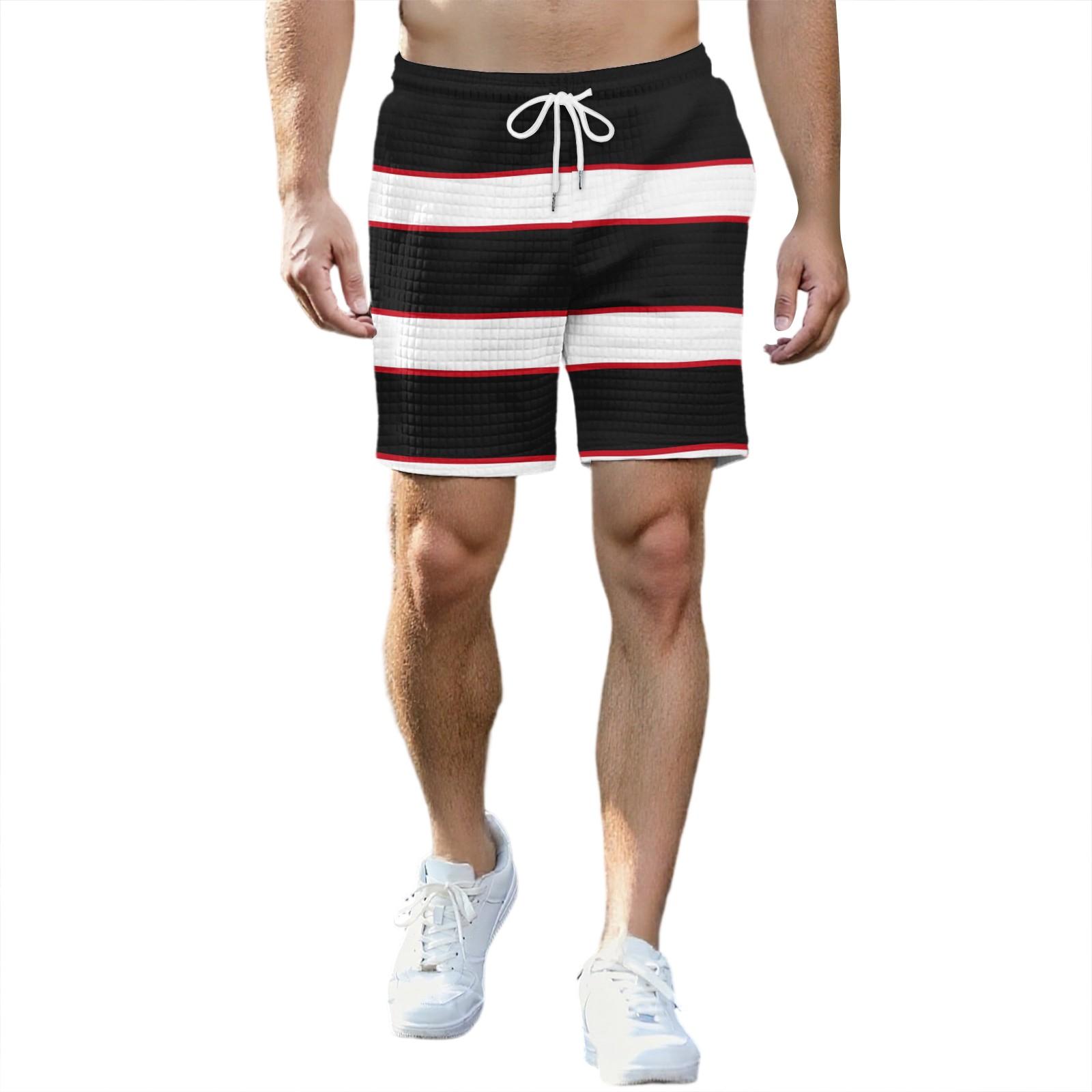 

Чоловічі модні спортивні шорти з еластичним поясом і кишеньковими спортивними шортами M білий