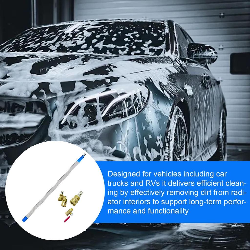 No-removal Cleaning Wand For Car Water Tank Radiator Condenser Stainless Steel High Pressure Washer Guns Auto Maintenance Tool