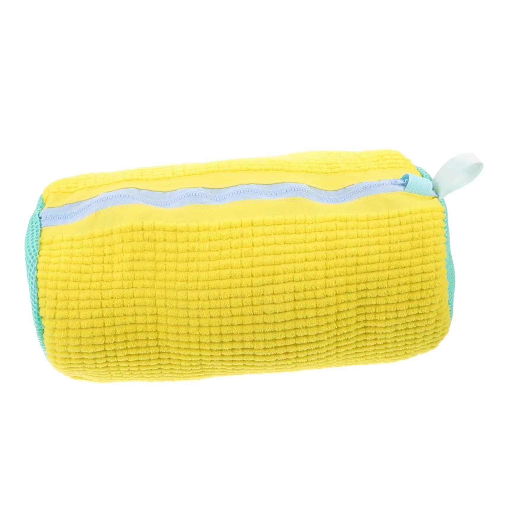 

Durable Shoe Washing Machine Bag for All Shoe Types-Yellow with Blue Zipper,Ideal for Sneakers and Casual Shoes,Laundry Wash Bag