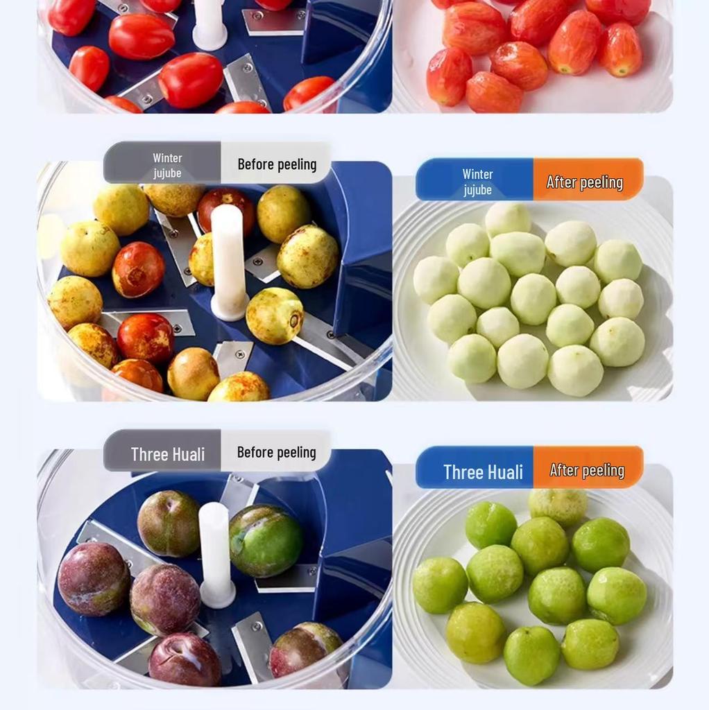 Electric Automatic Fruit & Vegetable Peeler: Peels Garlic, Grapes, and More!