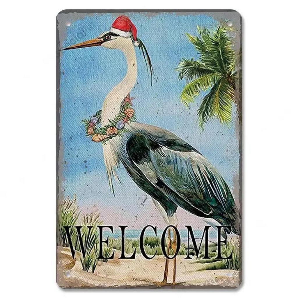 Welcome Metal Tin Signs Plaque Wall Decoration Vintage Art Posters Iron Painting for Man Cave Home Cafe Garden Garage Club Bar