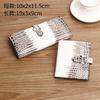 New Crocodile Belly Pattern Himalaya White Women's Wallet Long Short Multi Card Pocket Handbag