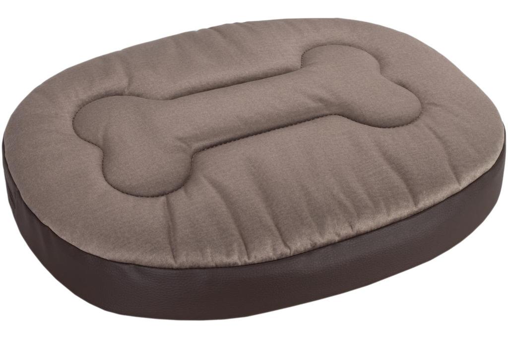 Orthopedic Oval Dog Cat Bed Velsti Brown XL 80X67 Non-Slip