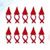 20pcs Red Mini Christmas Hat Wine Bottle Covers Santa Caps Holiday Party Decoration Xmas New Year Accessories 11Cm Hats