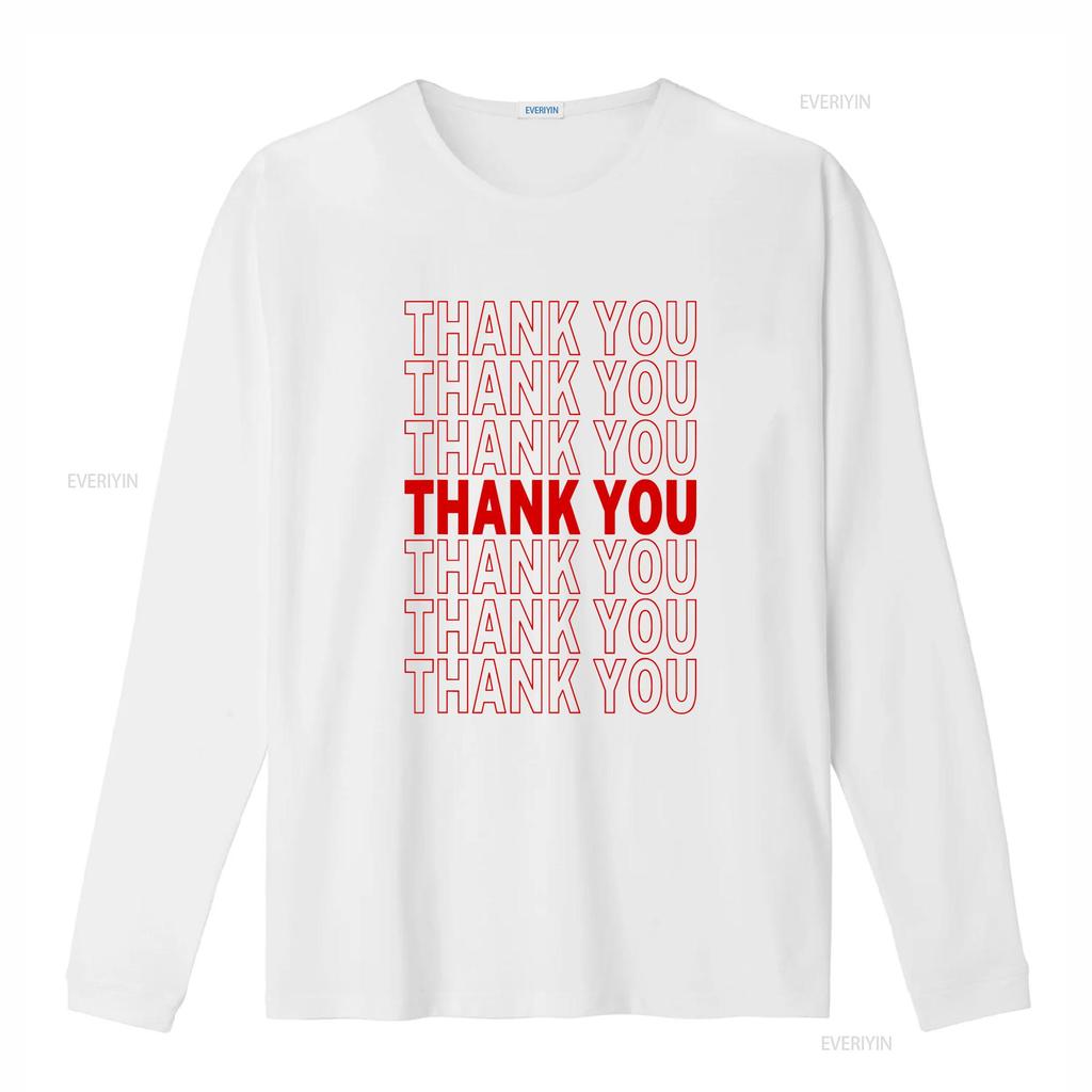 Thank You Bag T Shirt Vintage Washed Unisex Stylish Homme Designer Clothes Casual Fashion Top For Everyday Wear Graphic