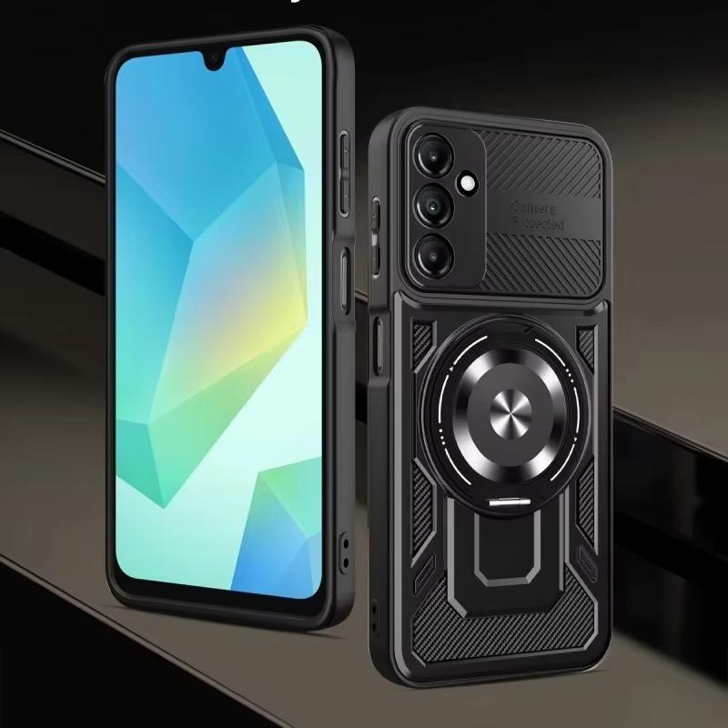 Luxury Magsafe Magnetic Wireless Charging Armor Case For Samsung Galaxy A16 A15 A14 Military Finger Ring Holder Protective Case