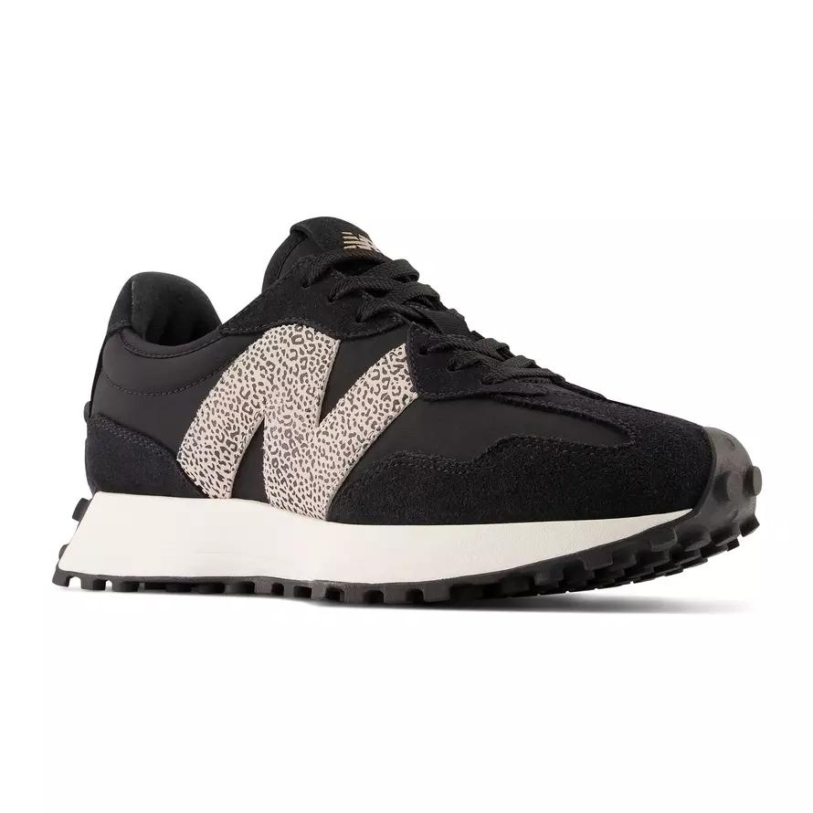 Damen Sneaker New Balance 327 Sportschuhe Leder Schwarz (WS327PH)