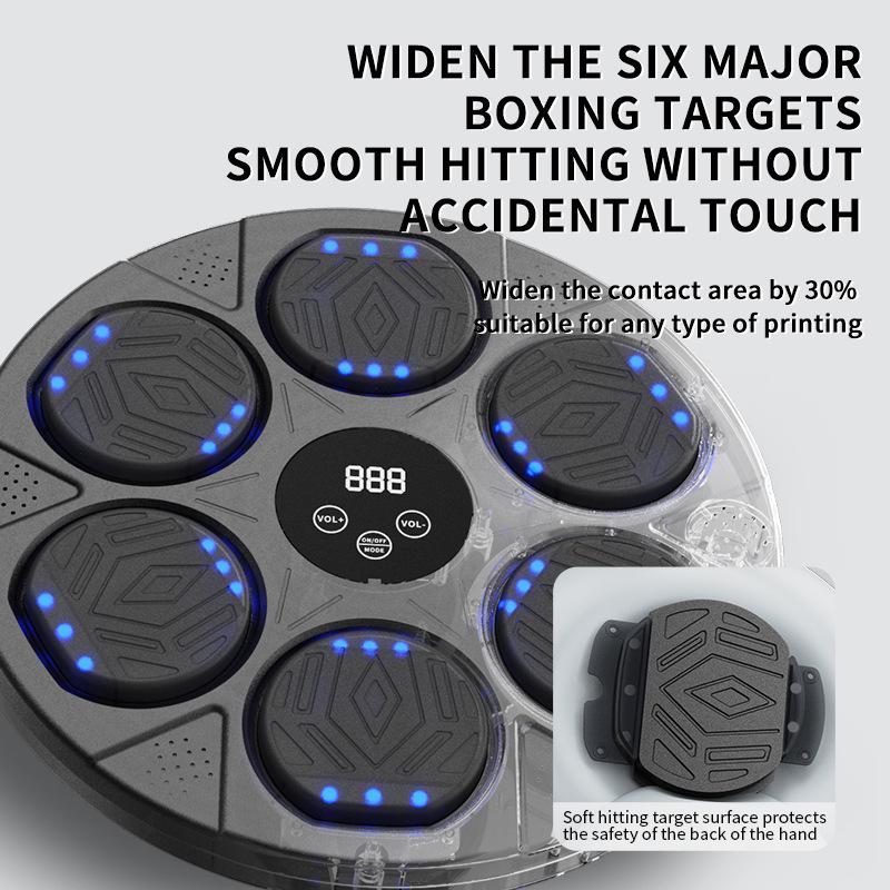 Bluetooth Hudobný Boxovací Nástenný Terč pre Deti & Dospelých - Domáce Boxovacie Tréningové Zariadenie