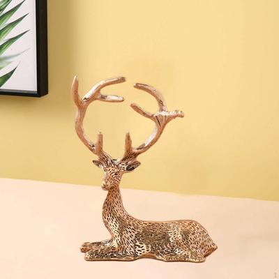 Elch Figur Statue Sammeln Kunstwerk Tier Skulptur Ornament für Wohnzimmer Tisch