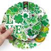 50 Sheets Waterproof Four-Leaf Clover Graffiti Stickers for DIY, Skateboard, Phone, and Luggage