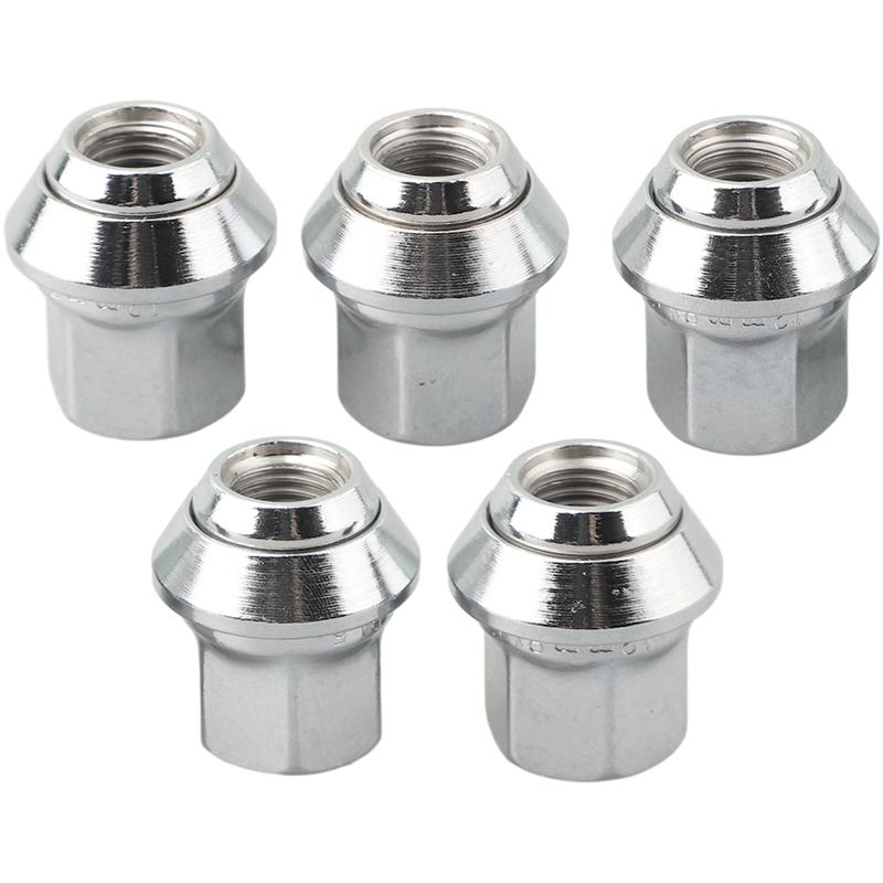 5Pcs Car Chrome Wheel Nuts For Ford Focus For Volvo C30 C70 S40 V40 V50 30666349,30683951,30723579 Tire Bolts Replacement Parts