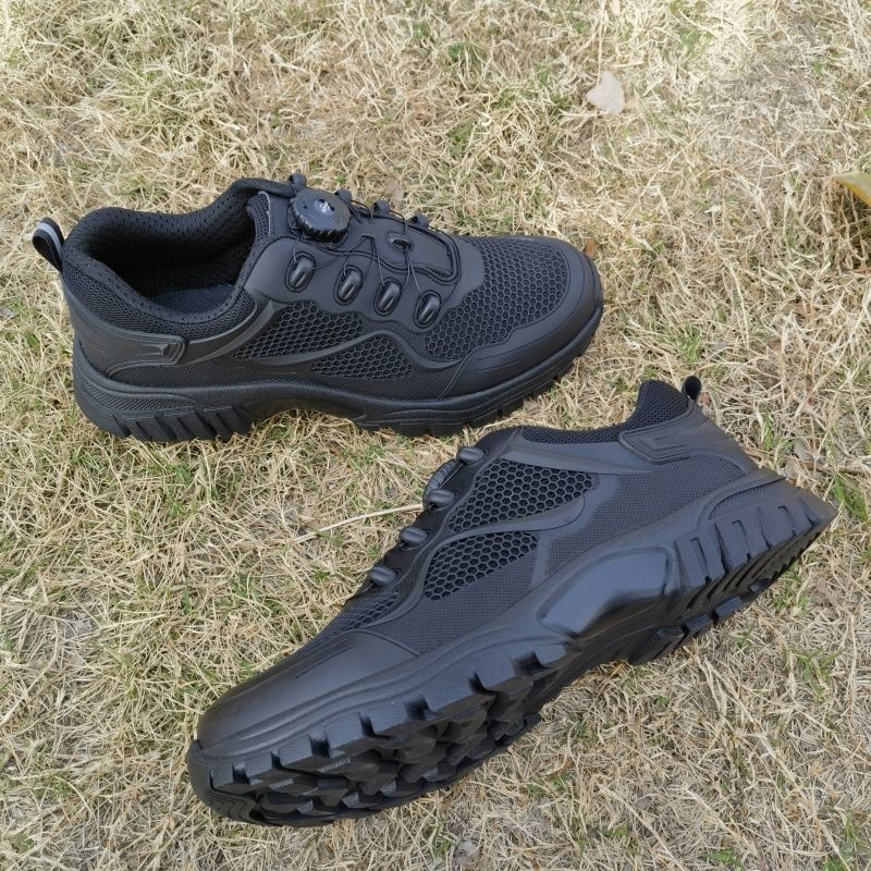 New low-top training shoes, mesh black non-slip, quick-response sports shoes, outdoor tactical shoes, anti-puncture and breathable
