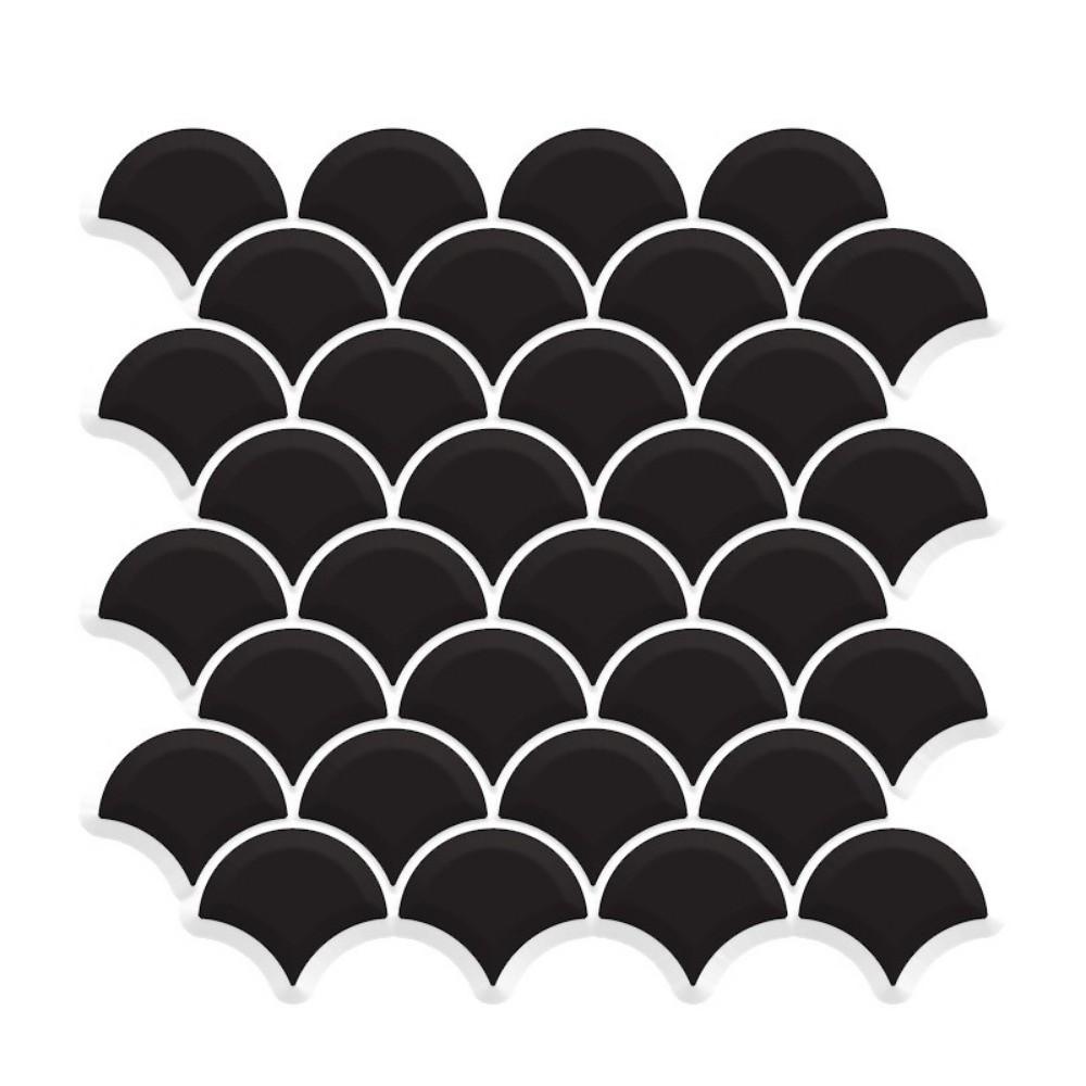 Self-adhesive Wall Sticker Fish Scale Kitchen Backsplash 3D Wall Tile  For Kitchen Bathroom