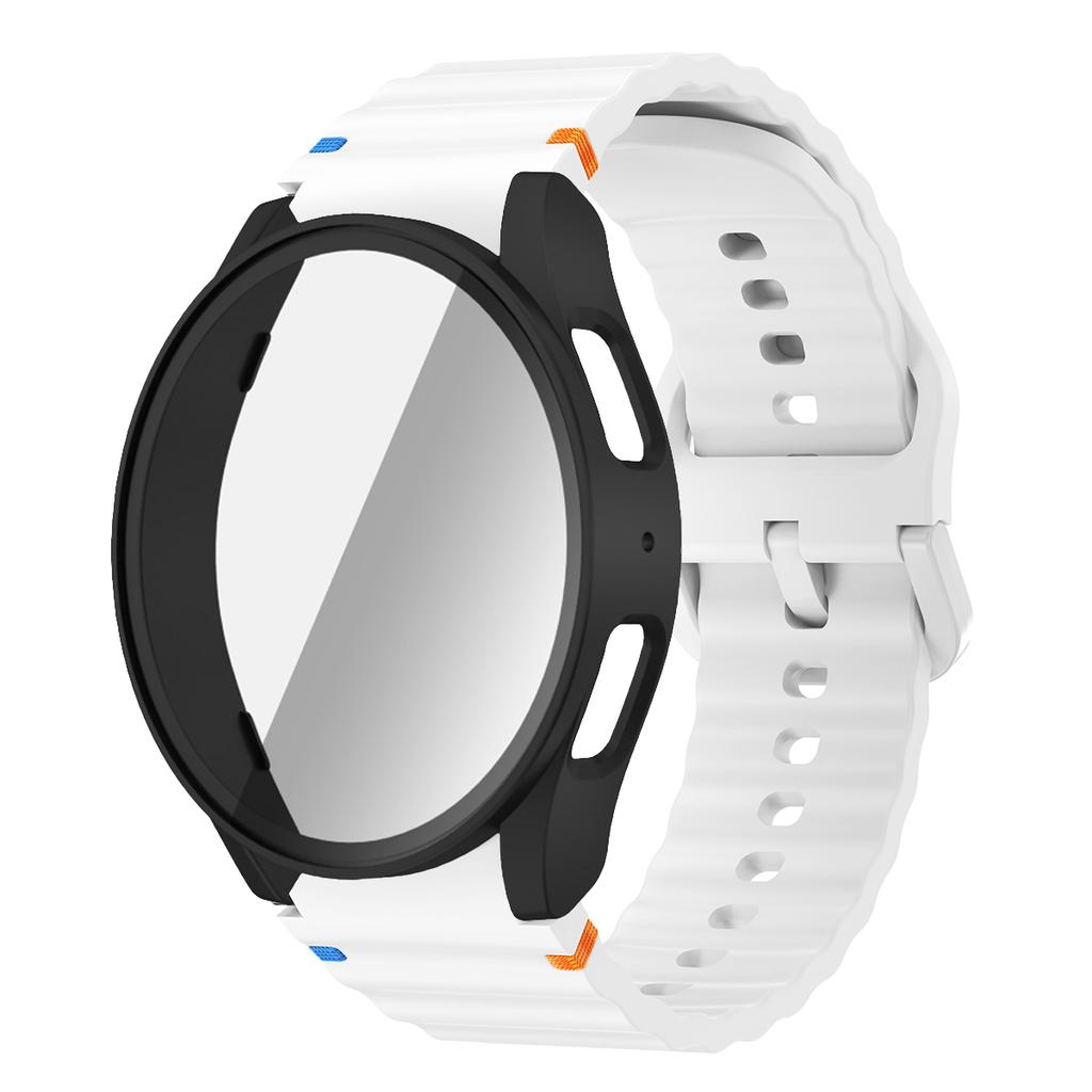 Silicone Strap for Samsung Watch 7 6 5 4 40mm 44mm 5Pro 45mm Band With Case Screen Protector Bumper cover for Wrist Accessories