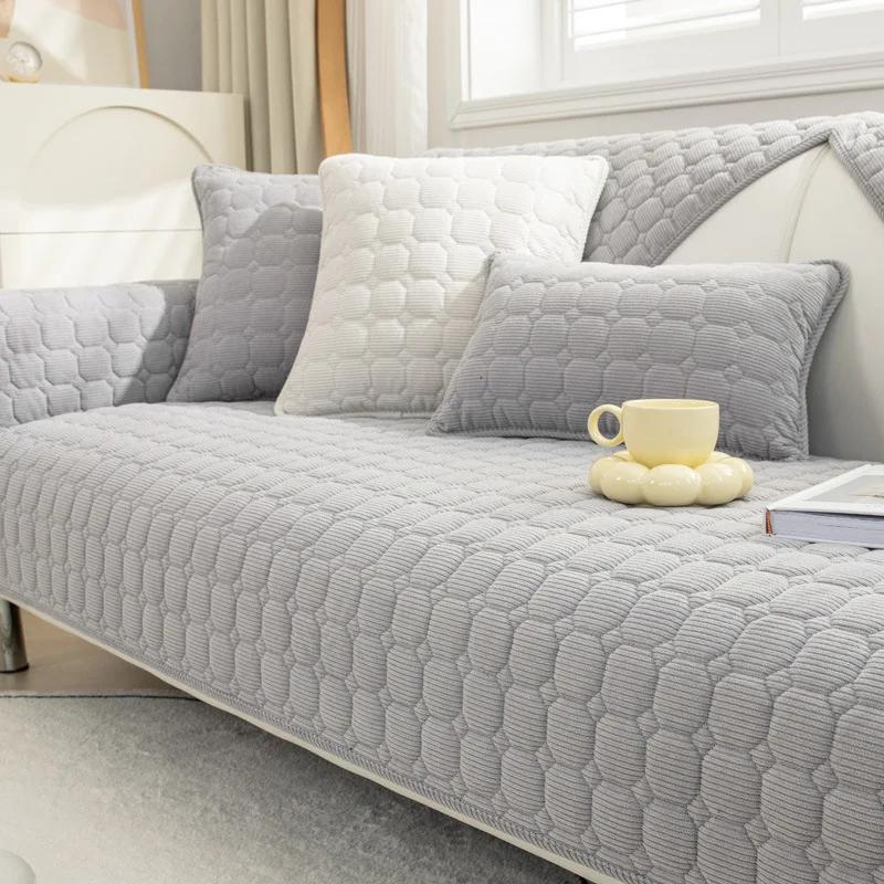 Universal Sofa Towel Cover Thicken Plush Sofa Cover European Slip Resistant Couch Cover Sofa Towel for Living Room Decor
