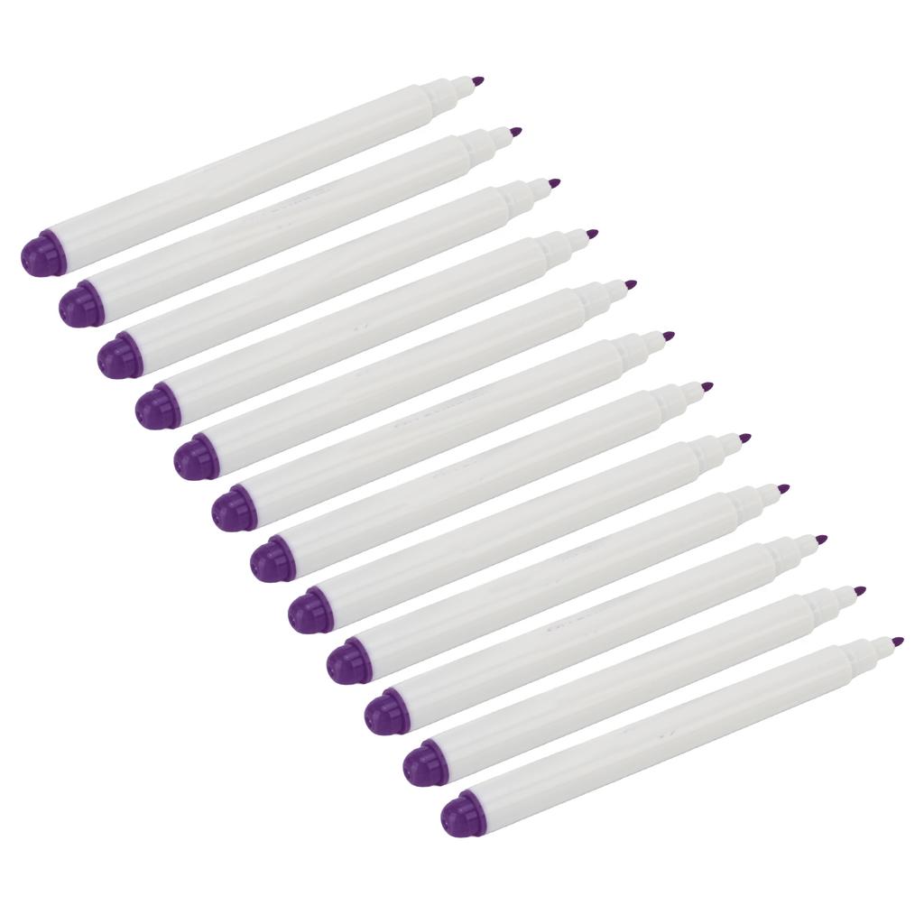 12 Stück Wasserlösliche Stifte Waschbare Ausbleichende Wasserlösliche Stifte Nähen Stickerei Stoffmarkierer Lila Ausbleichender Stift