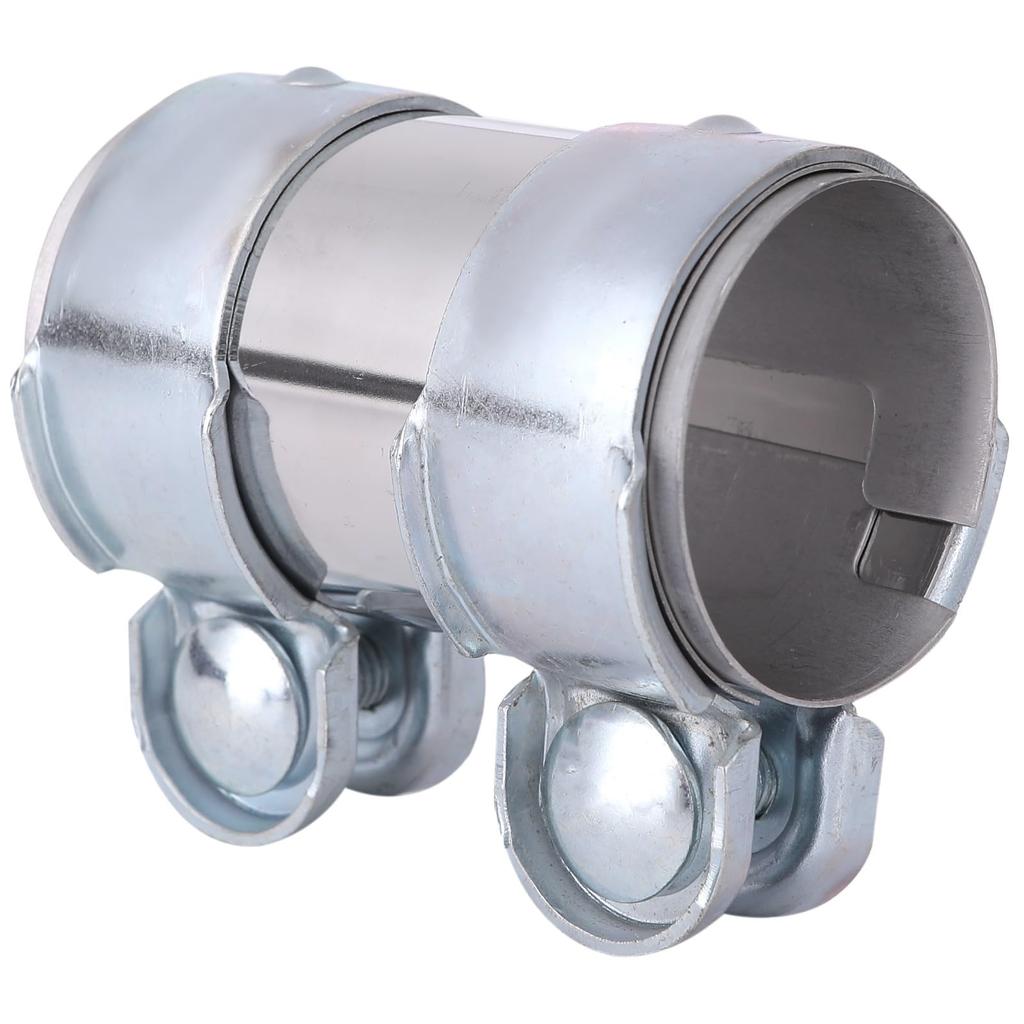 Rubonarie Muffler Joint, Muffler Band, Muffler Clamp, Motorcycle Muffler Band, Universal Exhaust Pipe Clamp (Silver, 50mm)