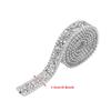 1pcs Hotfix Trim Crystal Trim Ribbon 1 Yard Length Diamond Mesh Wrap Rhinestone Ribbon  For Sewing