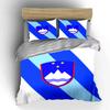Slovenia Flag Bedding Set Bedding Duvet Cover Set Duvet Cover Pillowcases  (1 * Duvet Cover 2 * Pillowcases, Without Duvet Insert)