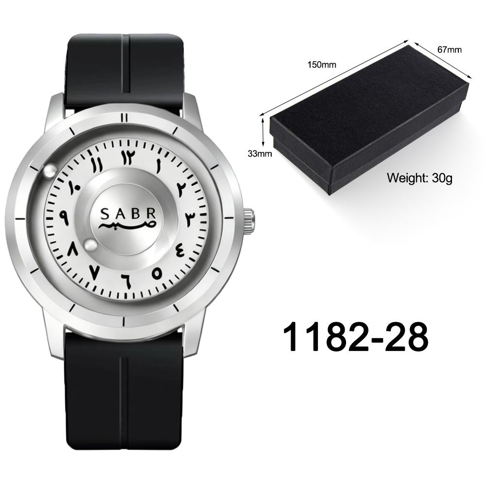 

Advanced Men s Quartz Watch Stainless Steel Arabic Numerals Magnetic Beads Customized Scale Markings Without Mirror Surface