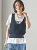 SHIPS for Women Knit Paper Polyester Sleeveless One Size 2-Way Pullover, 316610256, Navy,