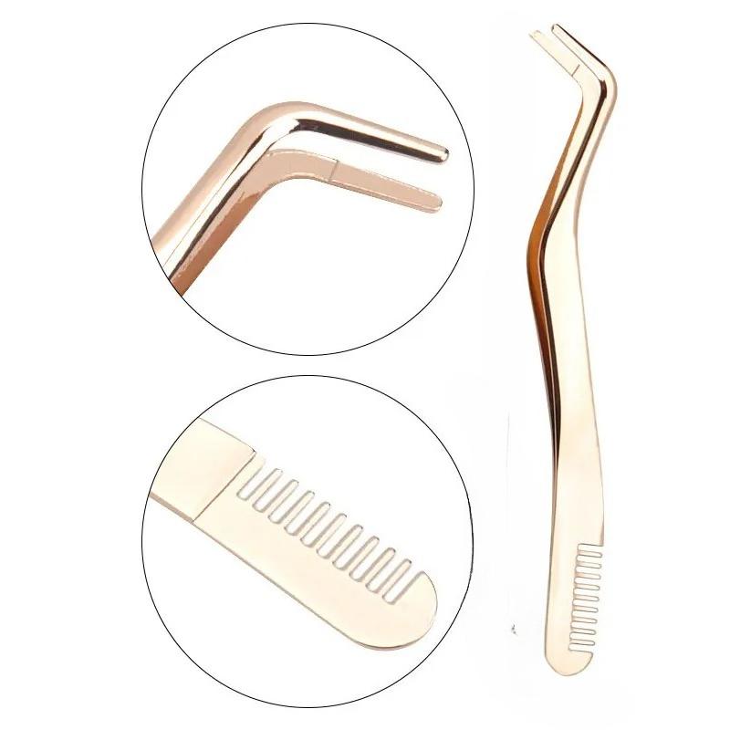 1/3 шт. Расческа для ресниц Пинцет Антистатическая Нержавеющая Сталь Немагнитная Сталь Профессиональные Инструменты для Наращивания Ресниц 3D