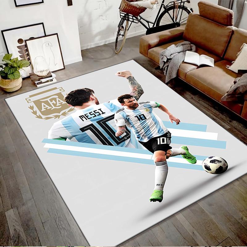 1 Stück Fußballstar Design Bedruckter Teppich für Schlafzimmer Wohnzimmer Heimdeko Teppiche Matte Rutschfeste Matte Teppich für das Bett
