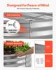 Galvanized Raised Garden Bed, 240 X 120 X 30 Cm, Oval Metal Planter Box Kit Outdoor, Bottomless Elevated Garden Box with Gloves, Rustproof Alu-Zinc,