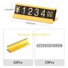 F26C Metal Number Price Tag Signs 1Box Multipurpose Display Label Supplies for Phone Jewelry Necklace Showing