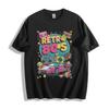 Retro 80’s Graphic Unisex T-Shirt Mens Womens Tees Top – Vintage Car and Cassette Neon Print