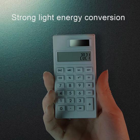 Solar Calculator Easy-to-read 12-Digit Mechanical Calculator with Large LCD Display for Office School Home