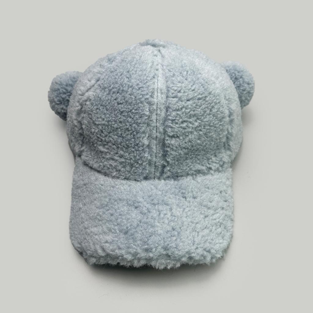 Autumn And Winter Cute Plush Ears Baseball Cap Men And Women Warm Simple Cartoon Casual Cap