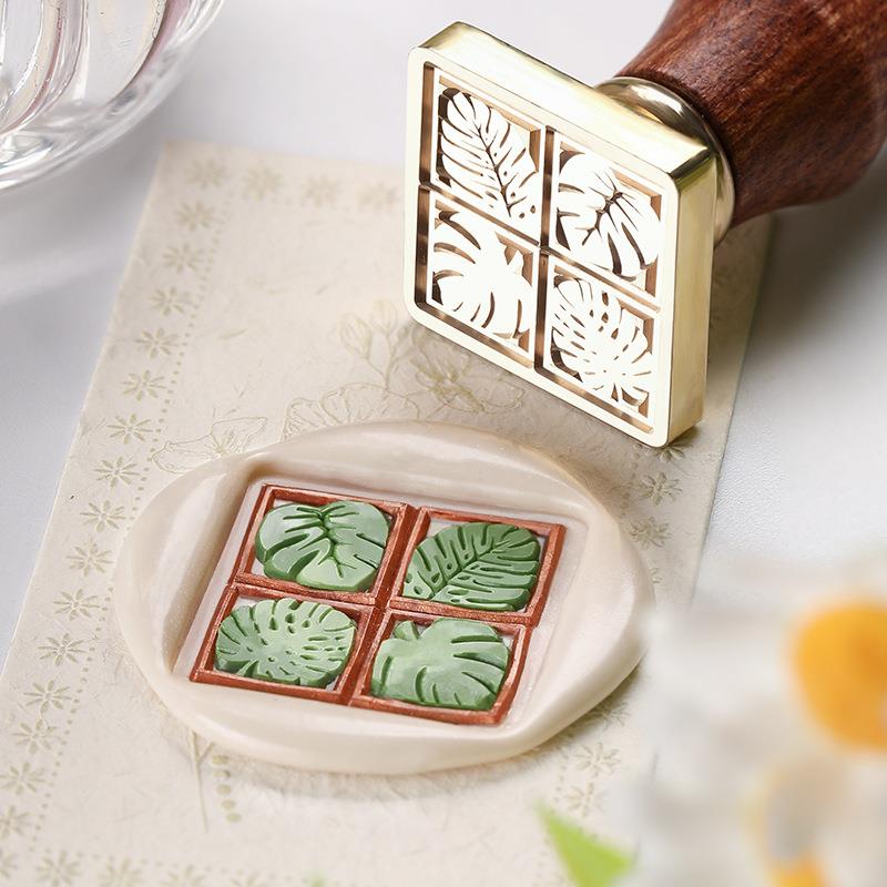 DIY Retro Antique Metal Plant Sealing Wax Seal Stamp For DIY Wedding Invitations Decor Ancient Wax Stamp Craft