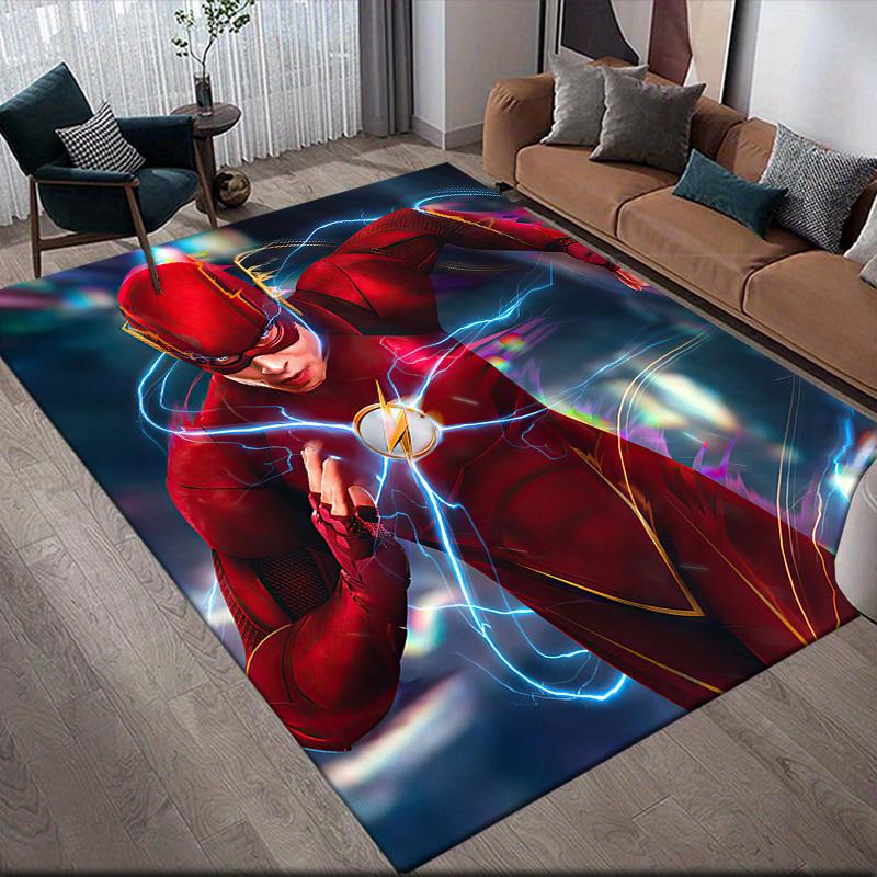 Live Action Flash Anti-Slip Floor Mat, Rectangular Carpet for Home Bedroom