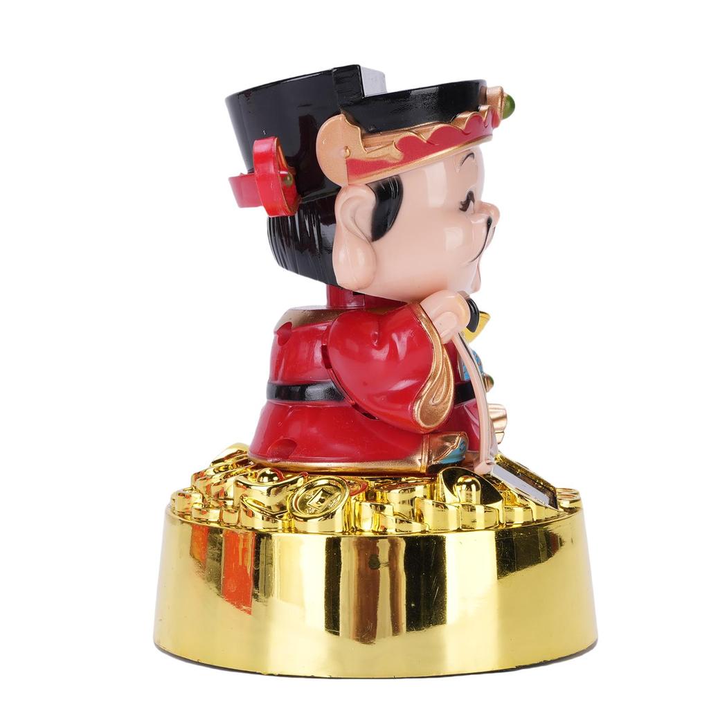Solar Powered CAI Shen Statue Nodding Fortune Ornament Car Ornament Home Decoration South Road Type
