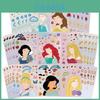 Cartoon Princess Make A Face Sticker Puzzle Toy Diy Waterproof Crafts