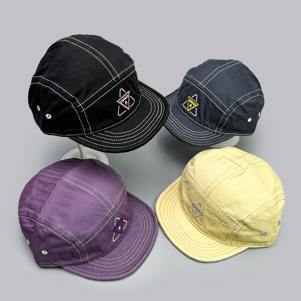 Spring And Summer American Retro Embroidery Triangle Letter Baseball Hat Men'S And Women'S Sunshade Flat Brim Niche Cap