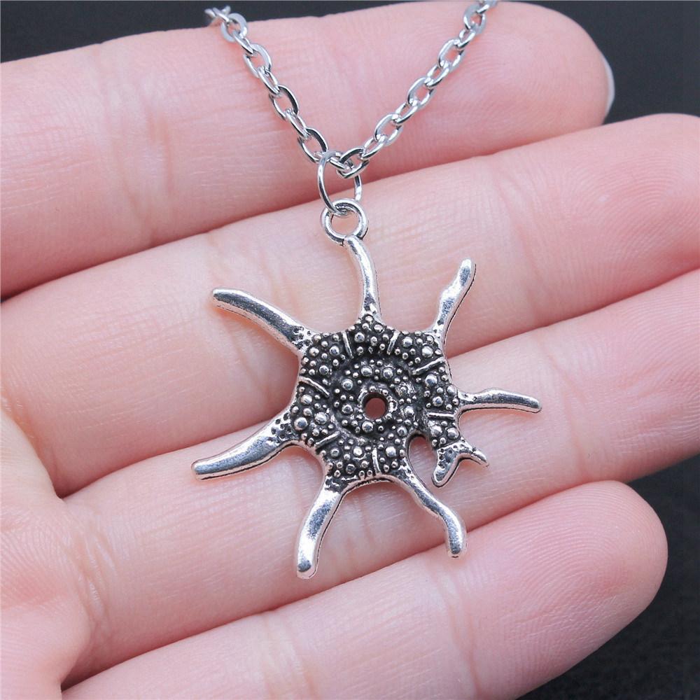 Schildkröte Seestern Muschel Anhänger Antik Bronze Metall Brautkragen Halskette für Strandhochzeit Trendiges Geschenk