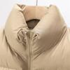 Gilet da donna autunno e inverno colletto spesso caldo sezione corta senza maniche in cotone canottiera giacca