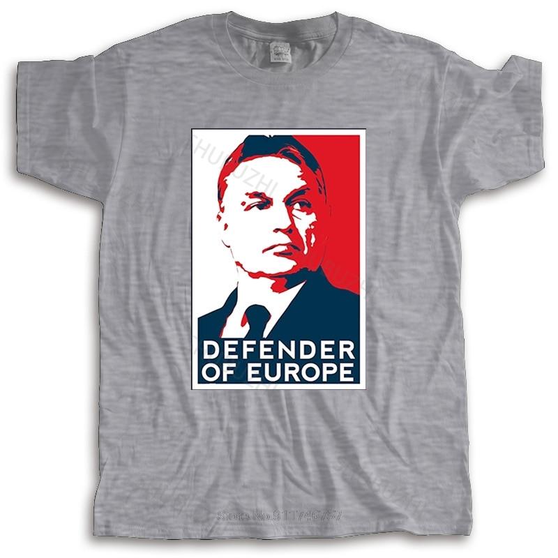 New Fashion T-shirt Men Crew Neck Tees T-Shirt Shirt V. Orban Hungary Ungarn Budapest Grenze Europa Cotton Tshirt for Boys