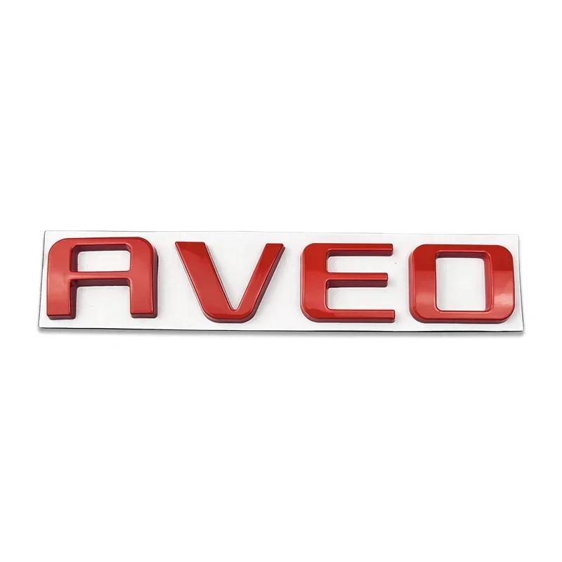 AABJT1 12.3x2.2cm Metal for Chevrolet AVEO Car Rear Trunk Letter Emblem Sticker Auto Decoration Accessories Badge Decals Modified parts