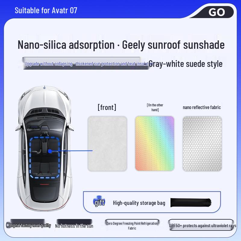 Avatr Sunroof Silicone Honeycomb Sunshade with Color-Changing Suction for Heat Insulation