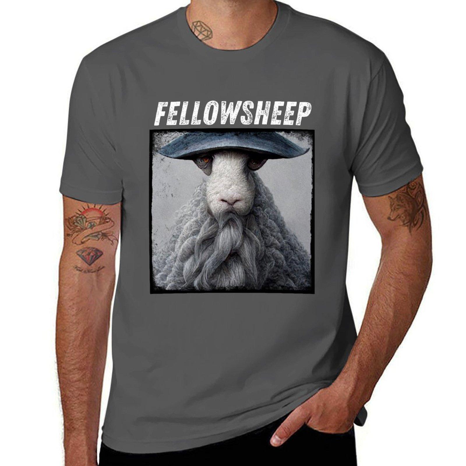 

Fellowsheep - Wizard Sheep - Funny T-Shirt t shirt for man 100 percent cotton man t shirts for men T-Shirt 4XL