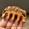 Green Sandalwood Carved Portable Scalp Massage Comb for Women