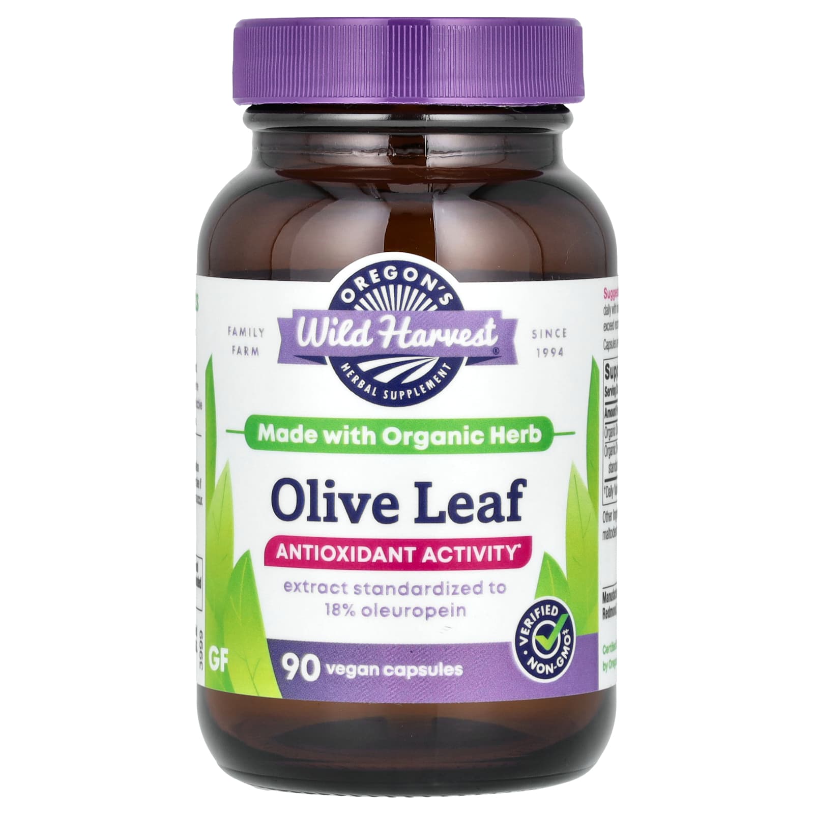 

Oregon S Wild Harvest, Olive Leaf, Veggie Caps, 90