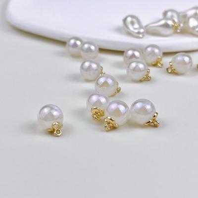 10 pièces Bouton Perle Mode Couture Vêtement Sac Bricolage Artisanat Perle Artificielle Haute Qualité Bouton Décoratif Métallique Accessoires