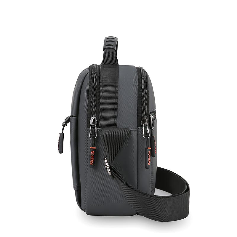 Professional Men's Crossbody Bag - Water-Resistant Oxford Messenger for Work (Large Capacity Oxford Sling with Secure Zippers)