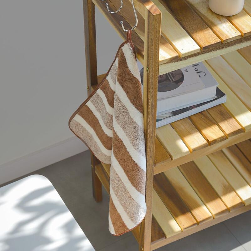 1 striped cotton kitchen towel (choose one color) brown