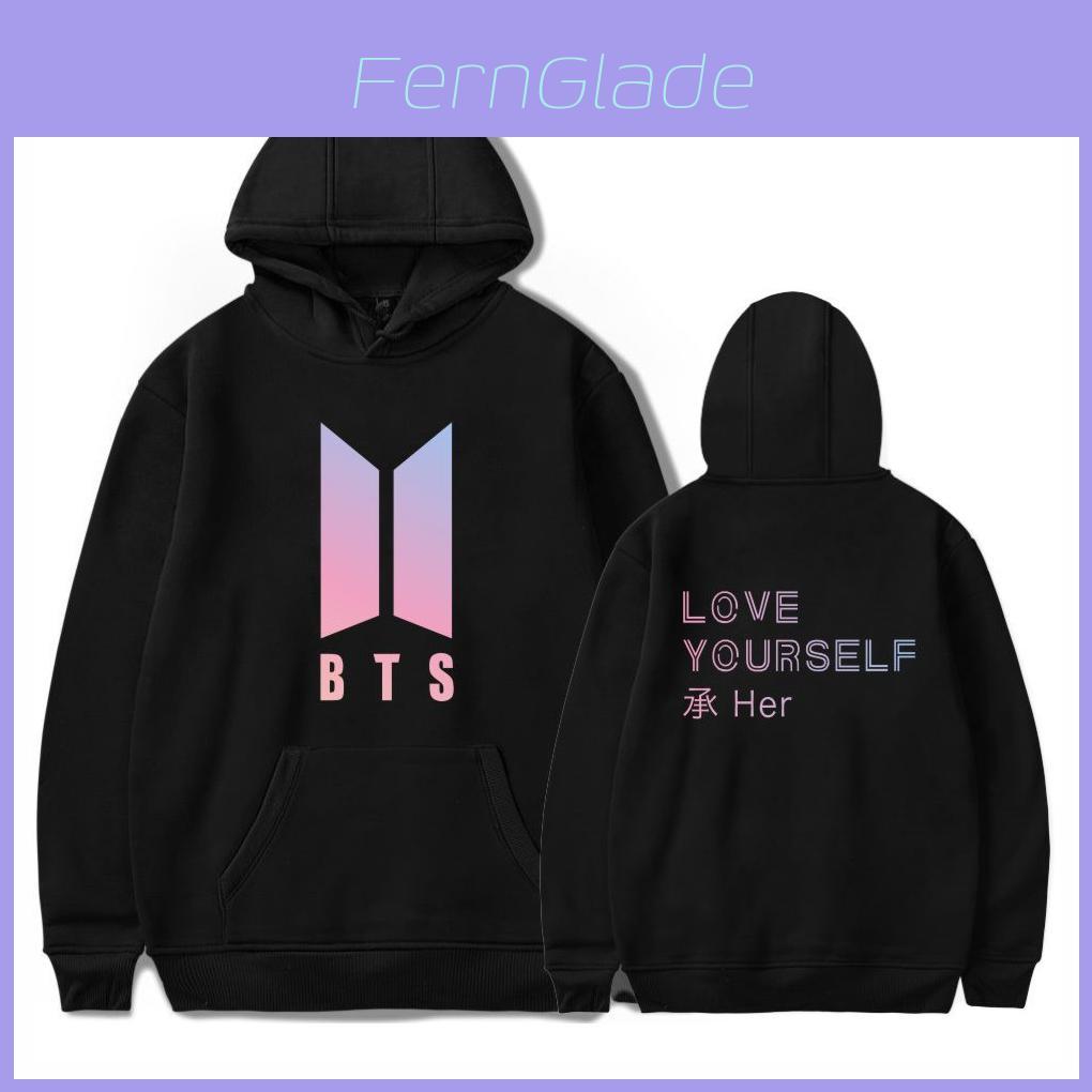Kpop Bts Bangtan Boys Love Yourself Her Cotton Sweatshirt Hoodie With Casual And Sporty Style